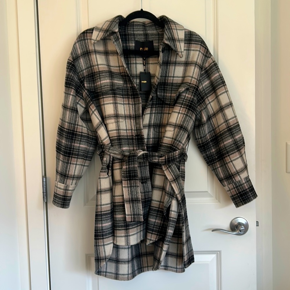 Maje Plaid Shirt/Jacket